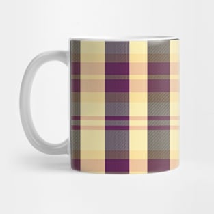 Sunset and Sunrise Aesthetic Evander 1 Hand Drawn Textured Plaid Pattern Mug